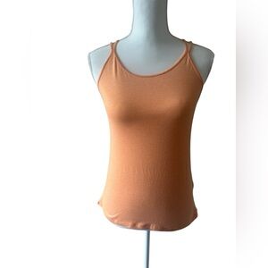 Ideology Peach Criss Cross Back Athletic Tank Fitted Active Top XL Fits 8–10